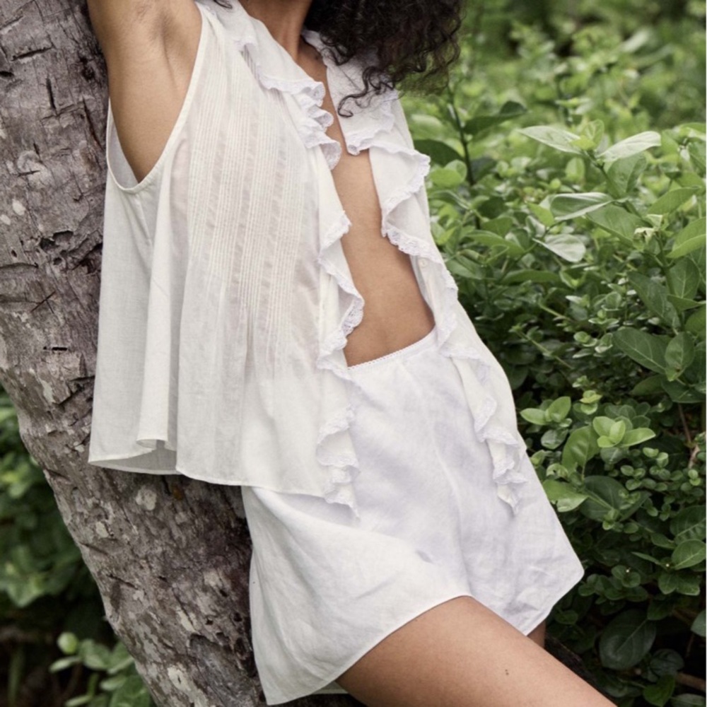 Doen Loren Short in Linen - Salt Size XS